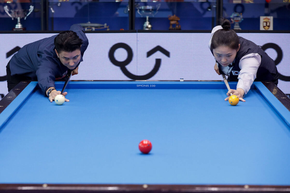 김하은 vs 클롬펜하우어 결승전 뱅킹 장면.