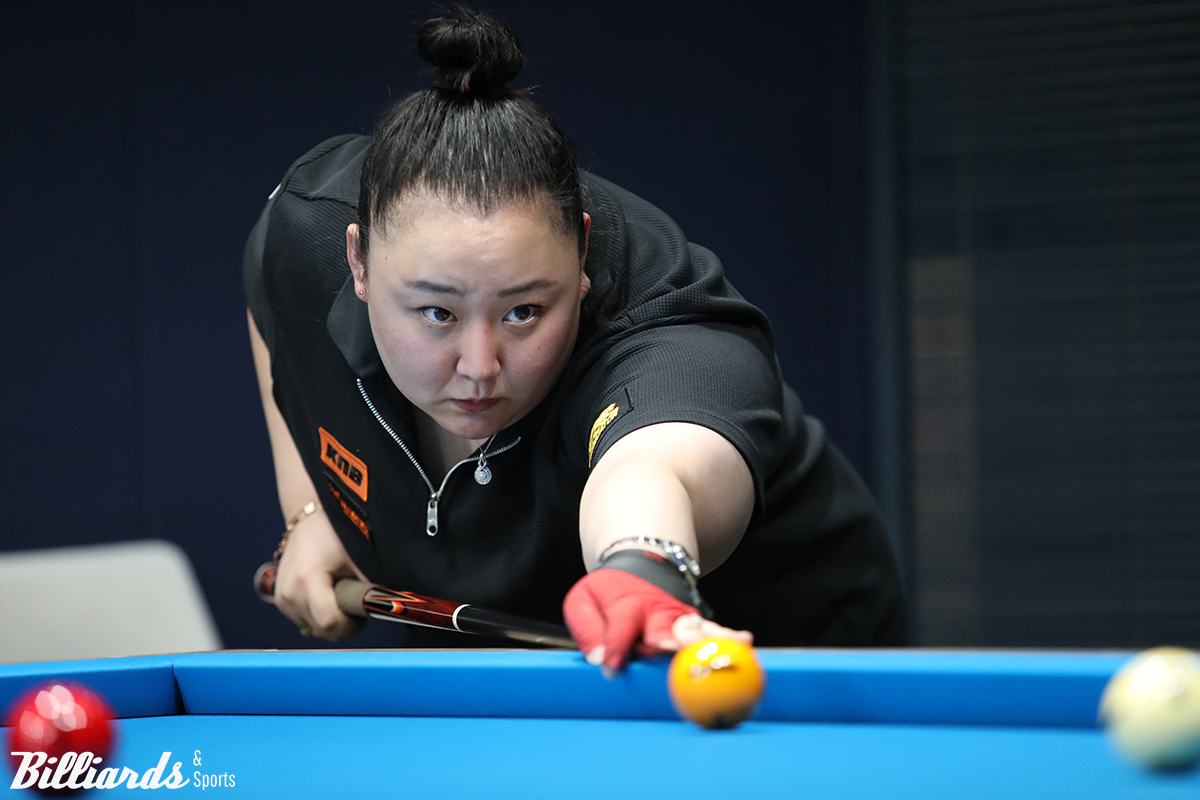 이올리비아(미국)가 여자 프로당구 데뷔 이래 최고 애버리지 1.667을 기록하며 시즌 첫 64강 진출에 성공했다.  사진=이용휘 기자