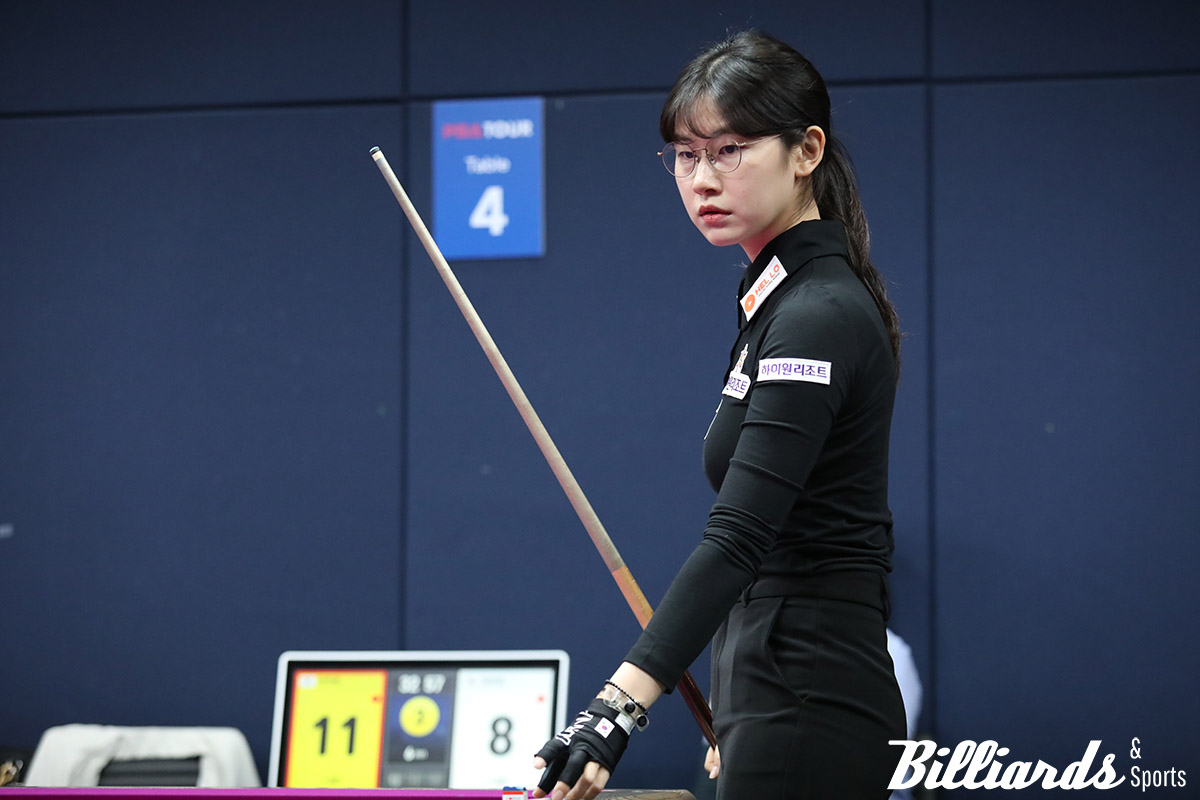 이미래는 중요한 순간에 뱅크 샷을 치며 최보람을 견제했고, 마지막에 뱅크 샷 두 개를 포함해 끝내기 6점에 성공하며 32강을 밟았다.