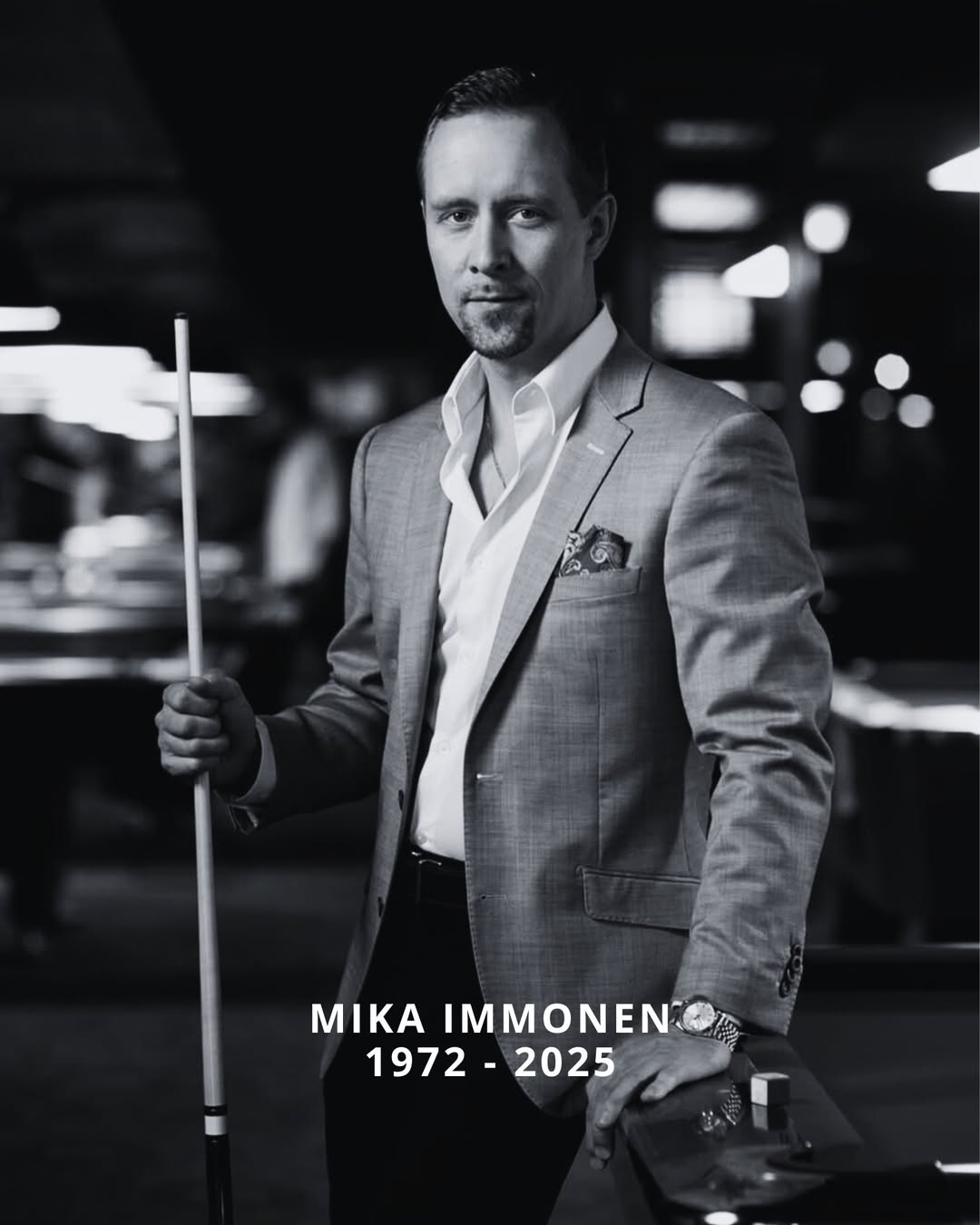 전 포켓볼 세계챔피언 미카 임모넨(핀란드)이 28일 뉴욕 맨하튼의 한 병원에서 암으로 사망했다.   사진=WNT, PREDATOR GROUP, WPA 제공