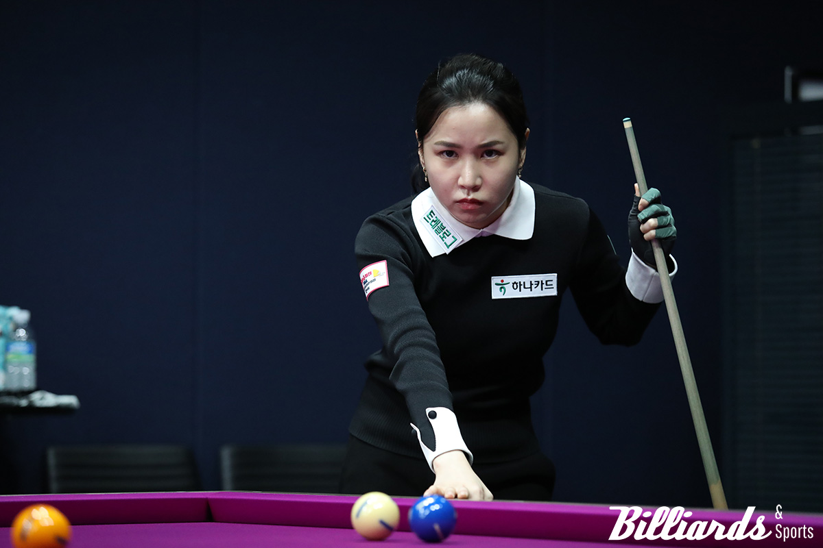 0-2 위기에 놓인 김진아가 2-2로 무승부를 만들고 승부치기에서 1점 차 승리를 거뒀다. 사진=고양/이용휘 기자