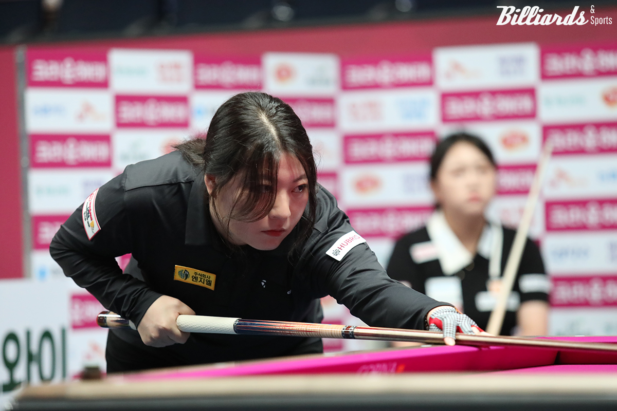 김민아를 꺾고 6번째 투어 만에 32강에 진출한 오도희.