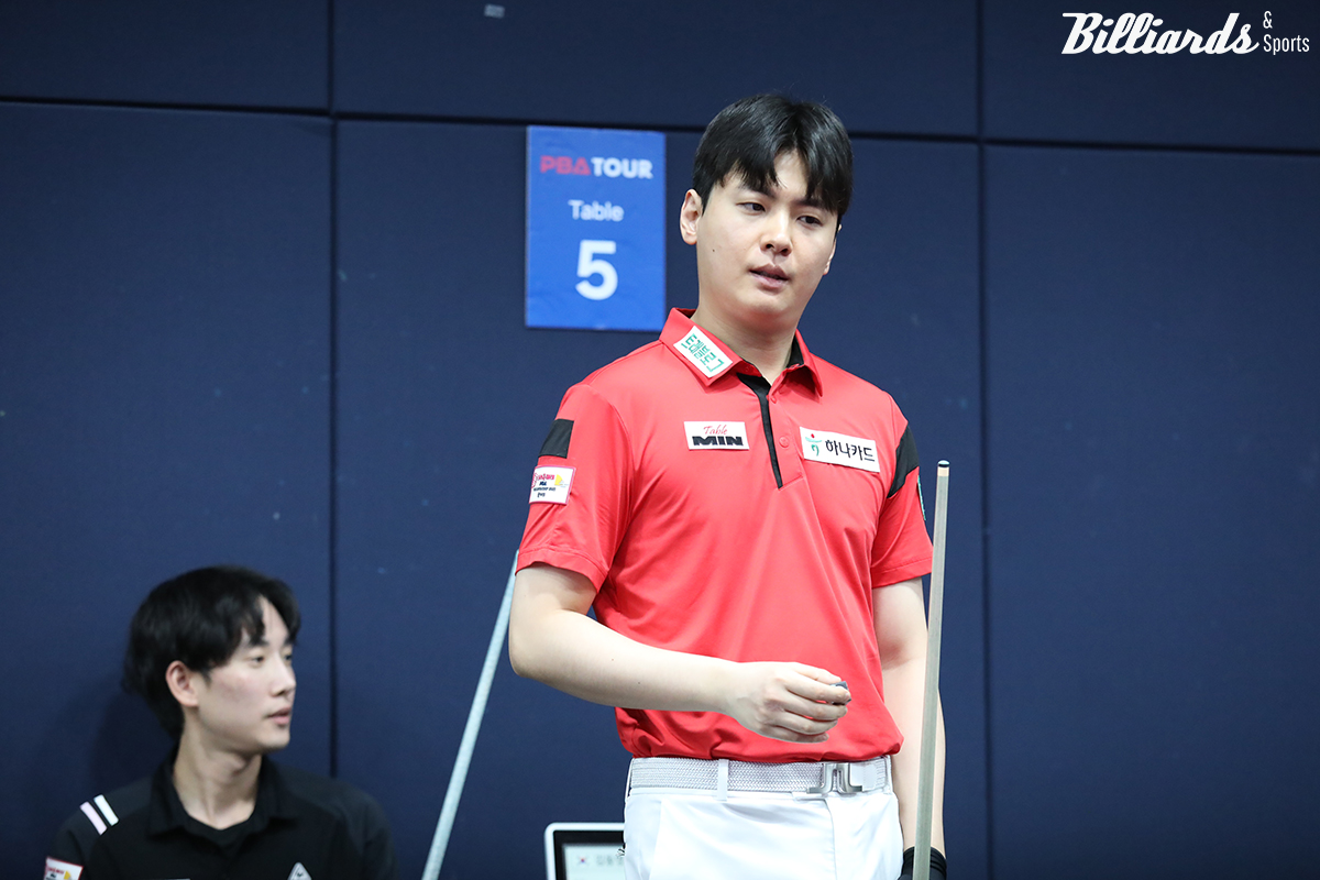 128강에서 탈락한 신정주(하나카드).