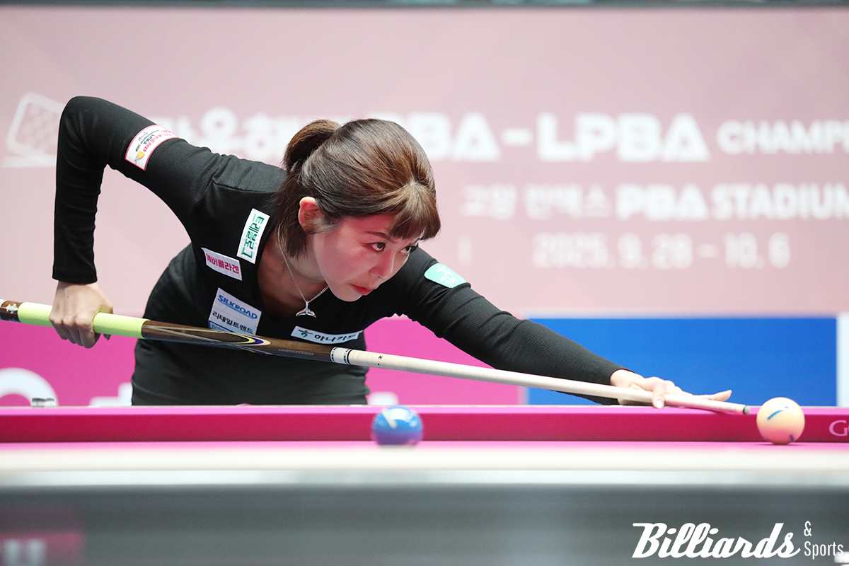 김가영이 히다 오리에를 상대로 5번째 경기에서 승리하며 5전 전승을 기록했다. 사진=고양/이용휘 기자