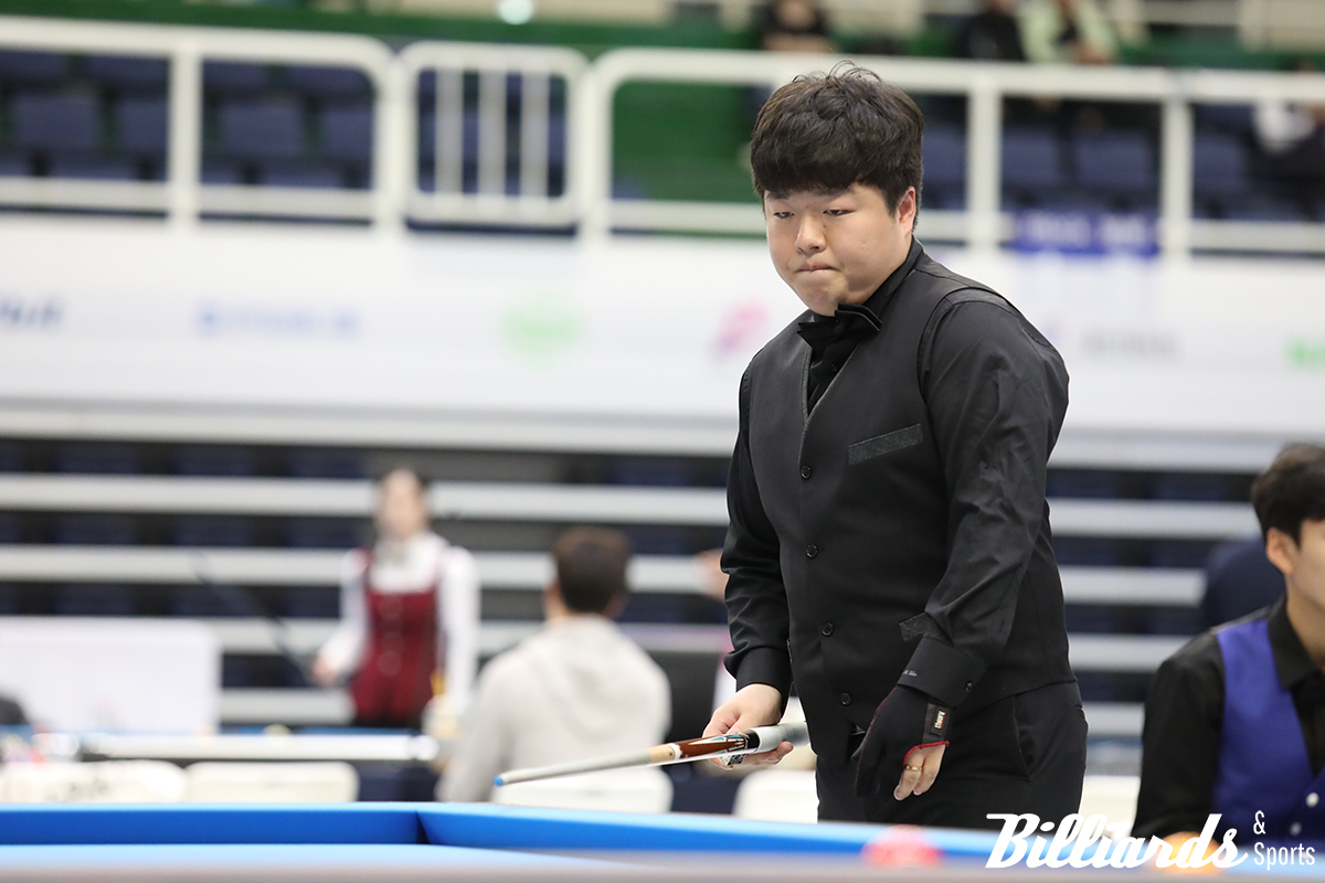 마지막 1점을 놓치고 역전패를 당한 조명우.