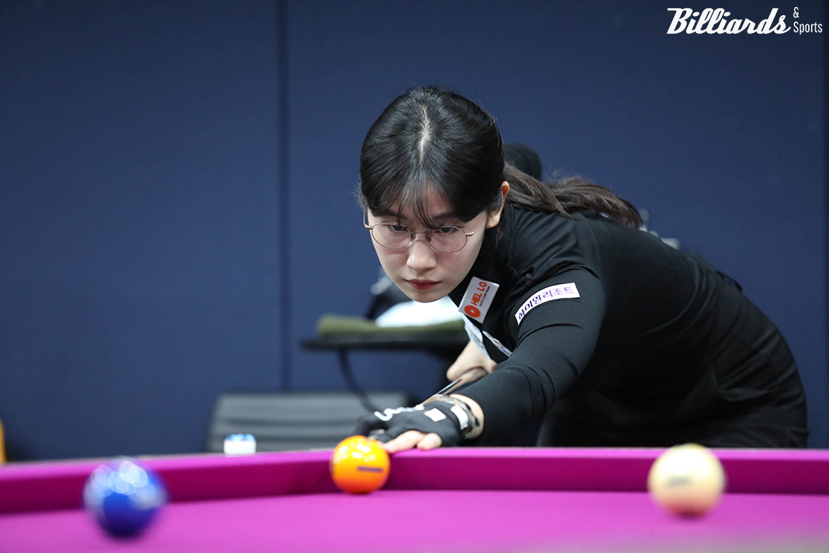 이미래(하이원리조트)가 5차 투어 8강전에서 김정미를 3-2로 꺾고 10개월 만에 LBPA 투어 준결승에 진출했다.  사진=고양/이용휘 기자