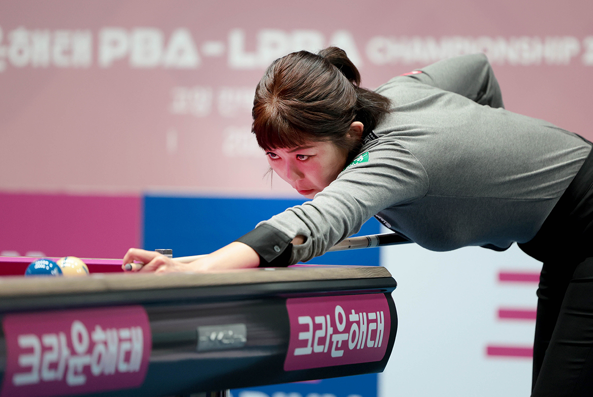 김가영은 지난 시즌 '크라운해태 챔피언십 한가위'를 우승하며 한가위 당구 여왕으로 등극했고, 이번 대회에서 2년 연속 우승에 도전한다.