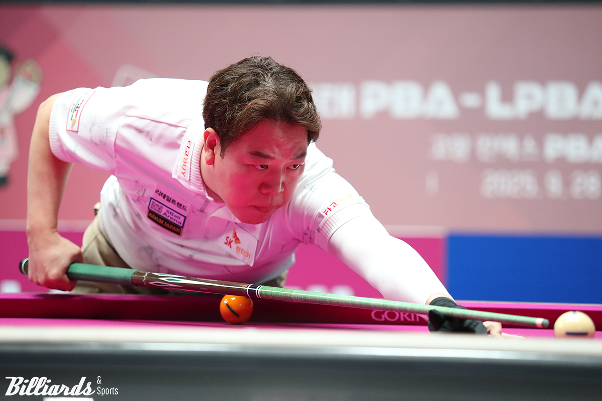 지난 시즌 한가위 당구왕에 올랐던 강동궁(SK렌터카)이 고상운에게 2-3으로 패해 32강에서 탈락했다.  사진=고양/이용휘 기자