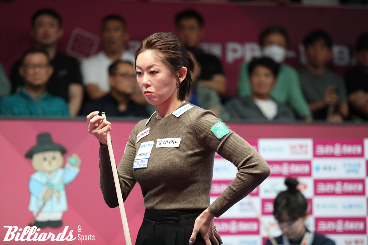 김가영은 준결승에서 이미래를 3-0으로 꺾고 시즌 3번째 결승 진출에 성공했다.