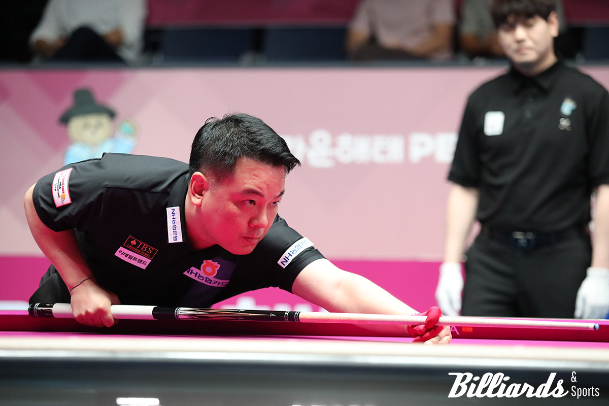 두 번의 하이런 10점으로 두 세트를 따낸 조재호가 김임권을 꺾고 시즌 두 번째 준결승 진출에 성공했다. 사진=고양/이용휘 기자