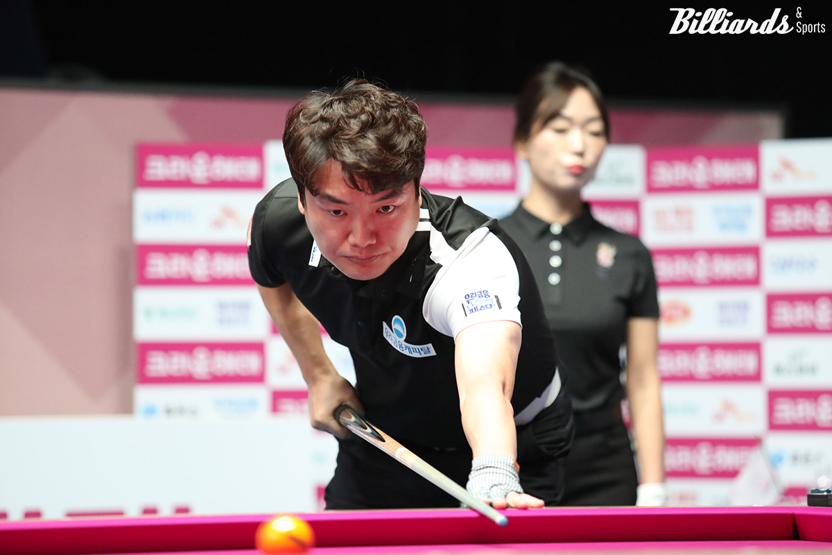 강민구(우리금융캐피탈)가 세 번째 올라온 '한가위 당구 대전' 준결승에서 에디 레펀스(SK렌터카)를 상대로 결승 진출에 도전한다.  사진=고양/이용휘 기자