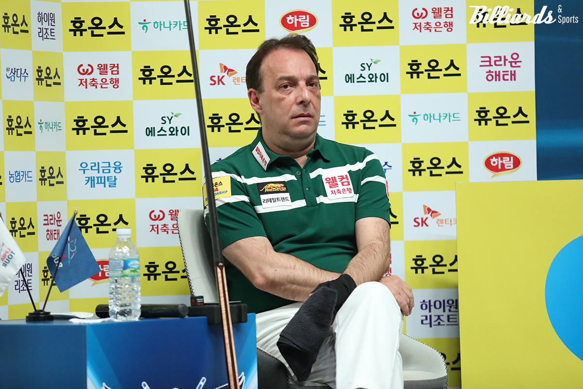 산체스는 위기의 순간에 하이런 10점타 두 방으로 승부를 뒤집고 8강에 진출했다.