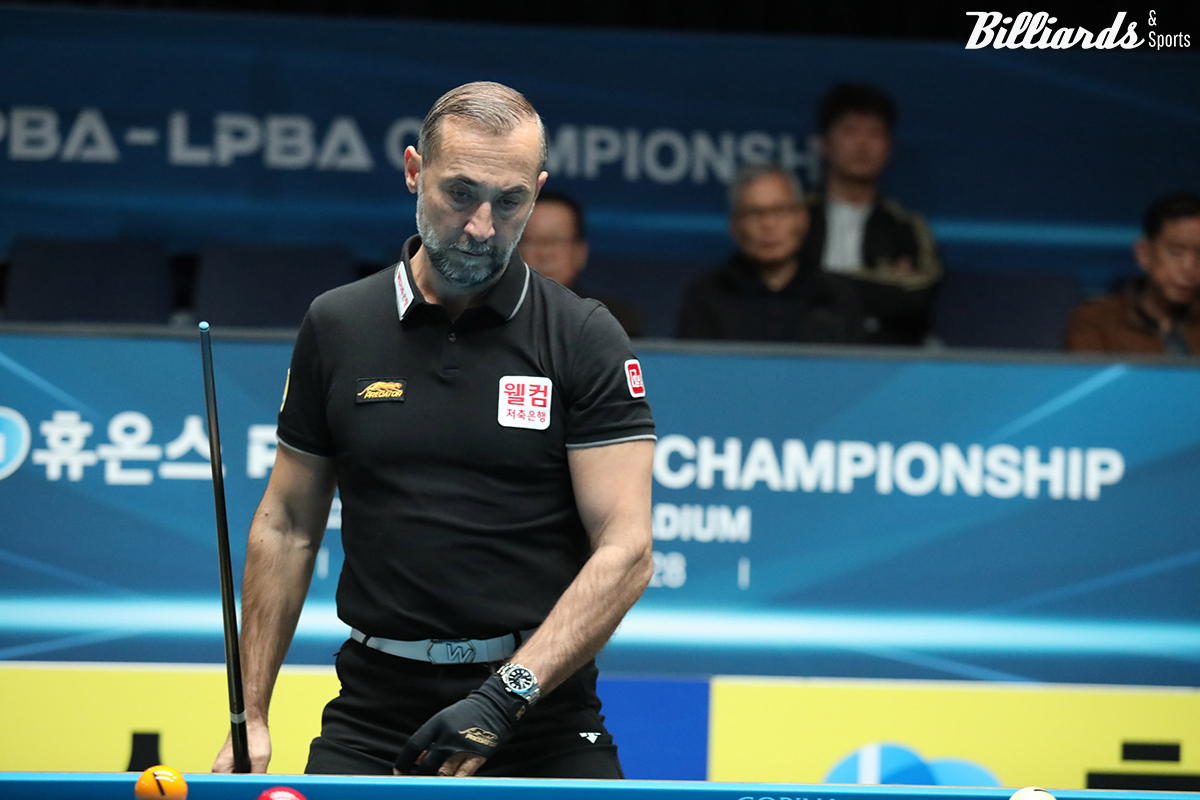 세미 사이그너(웰컴저축은행)는 아쉬운 경기력을 보여주며 문성원에게 0-3으로 패했다.