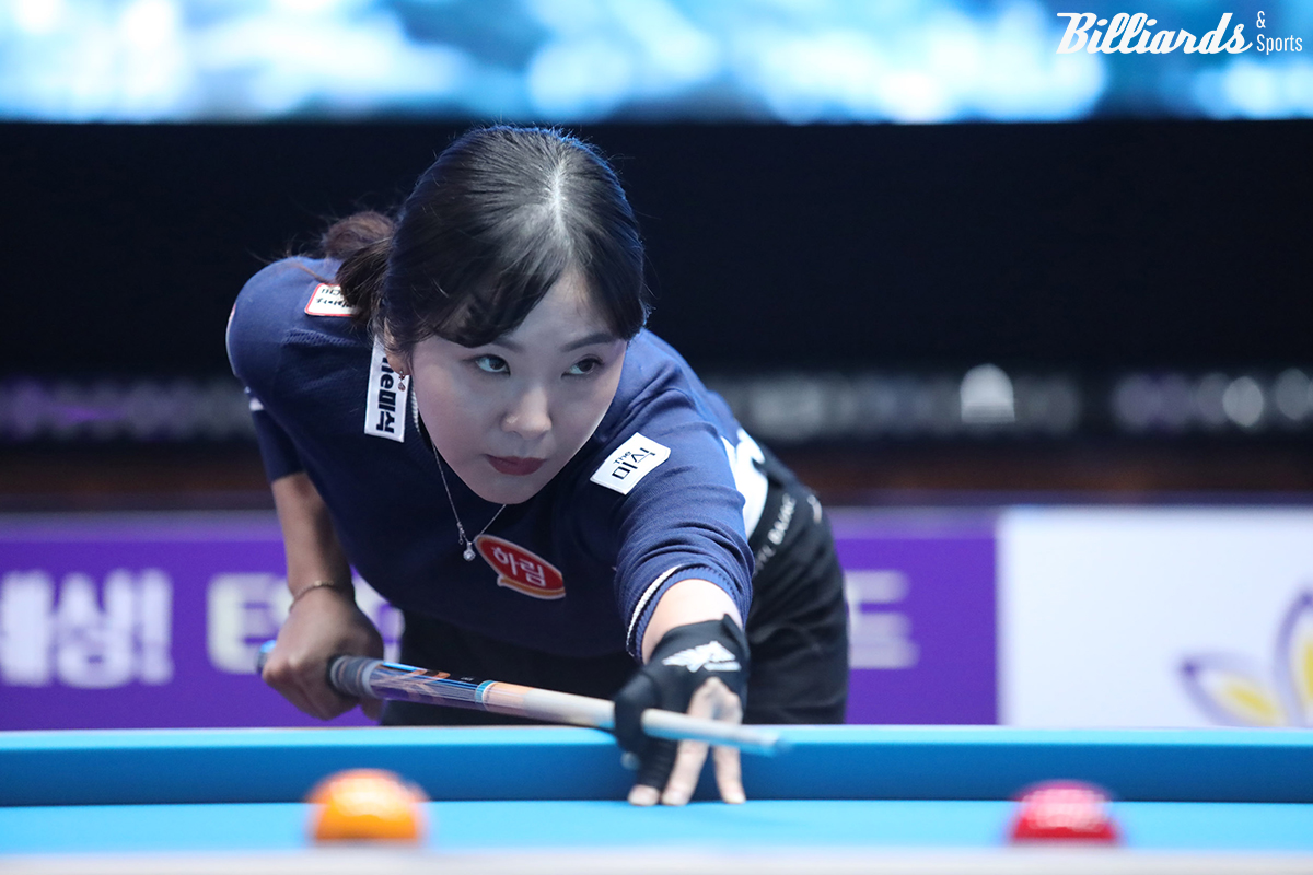 김상아(하림)가 7차 투어 하이원리조트 LPBA 챔피언십에서 16강에 진출하며 상승세를 이어갔다.  사진=정선/이용휘 기자