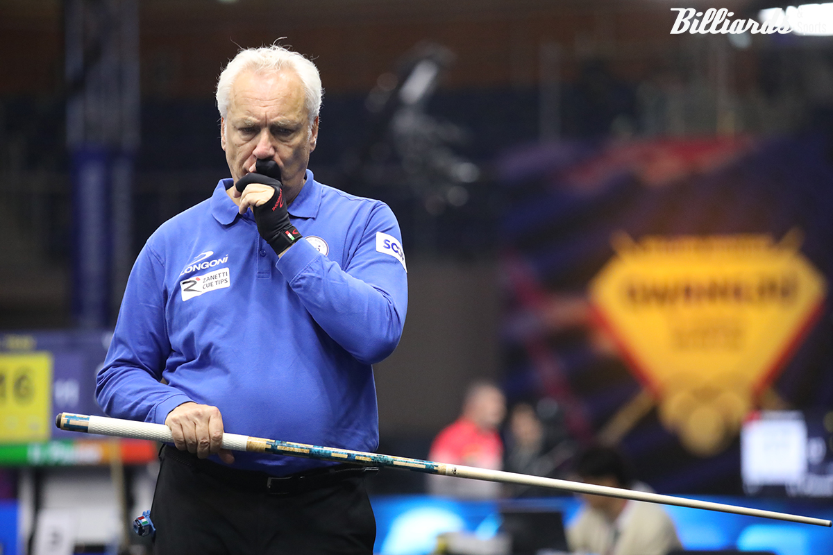 자네티는 40년 넘는 세월 동안 3쿠션 세계무대에서 여전히 녹슬지 않은 최정상급 실력을 보여주고 있다.