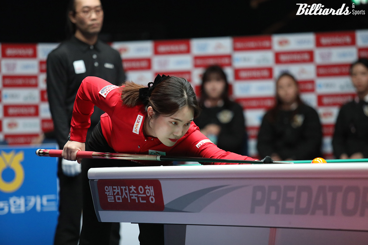 6세트를 승리하며 SK렌터카의 10연승을 견인한 강지은. 