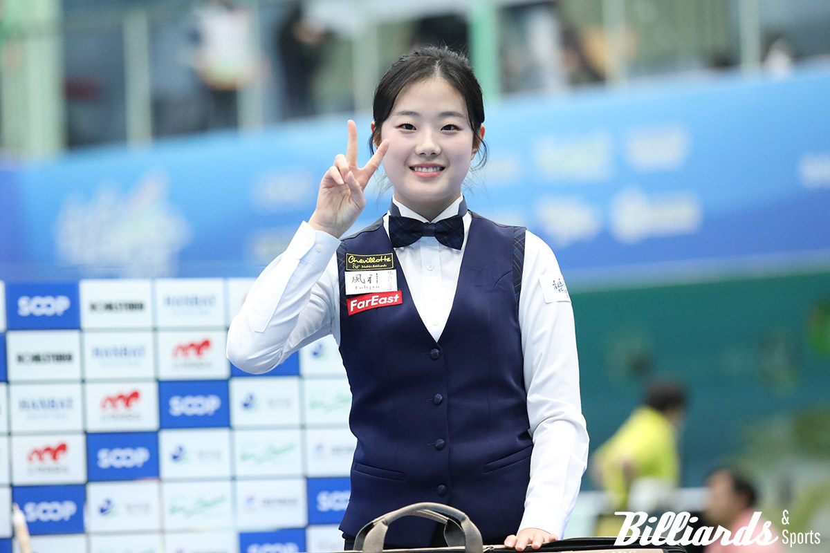 준결승전 승리 후 여유로운 미소를 되찾은 허채원.