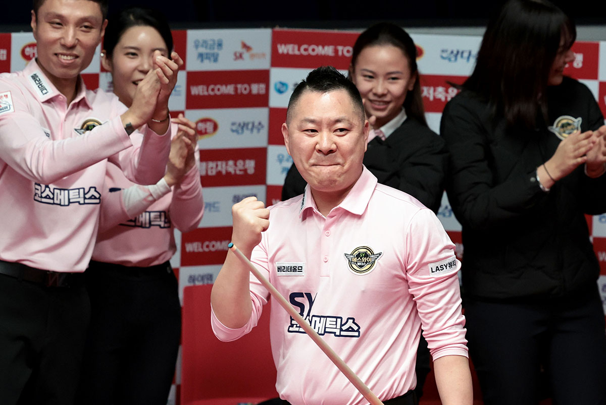 3세트에 퍼펙트큐를 작성하며 1세트와 3세트 승리를 이끈 서현민(에스와이). 사진=PBA 제공