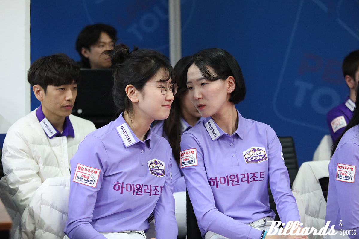 2세트에 호흡을 맞춘 이미래와 김다희