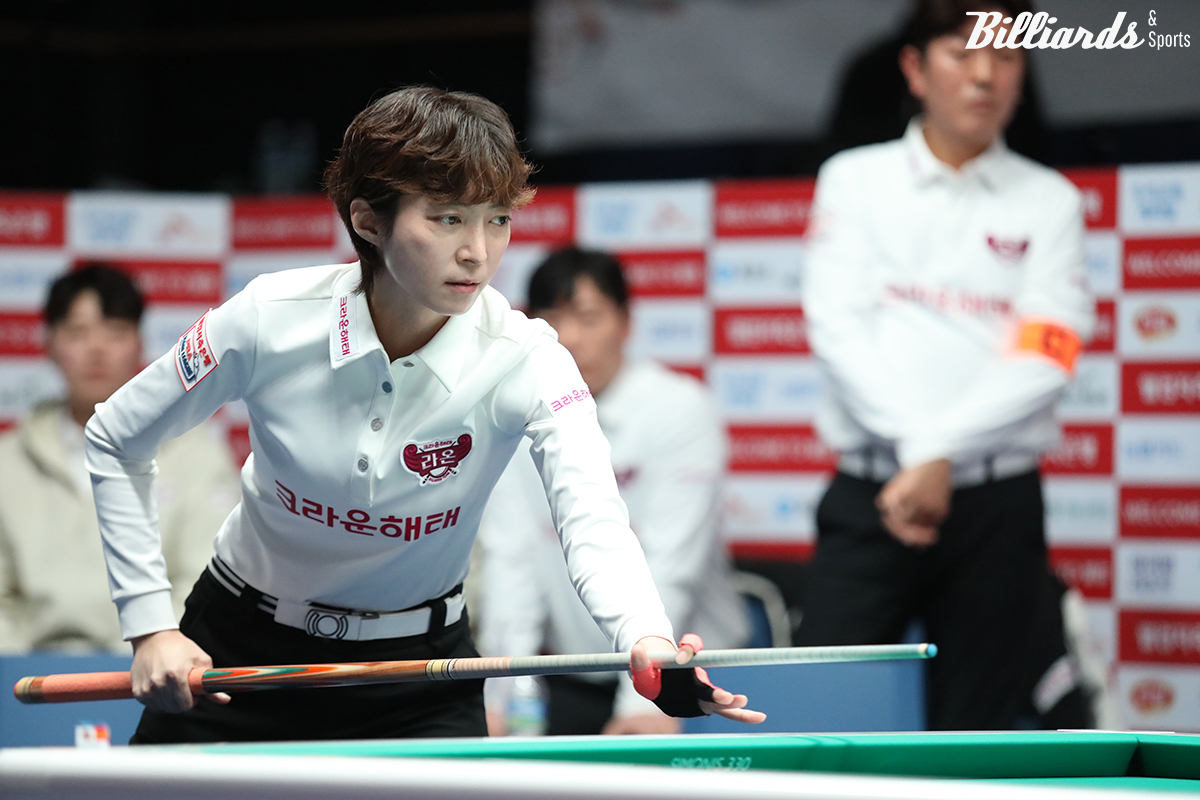 임정숙(크라운해태)은 4라운드 첫 경기에서 6세트에 승리하며 크라운해태를 10연패의 위기에서 구했다.