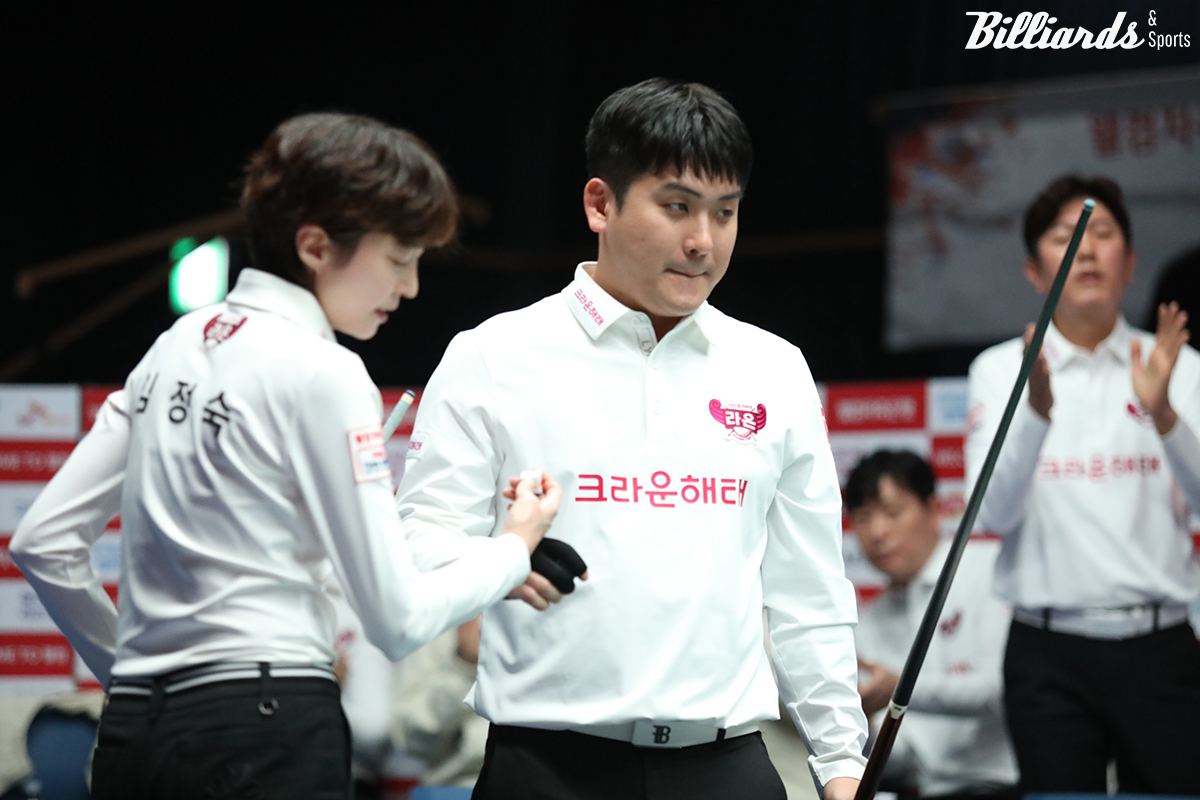 크라운해태 오태준은 4라운드 7세트에서 승리하며 반전의 물꼬를 텄다.