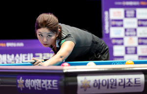 "하이원 투어 부진 만회" 김가영, 8강까지 종합 1위 'Avg. 1.402'…김상아...